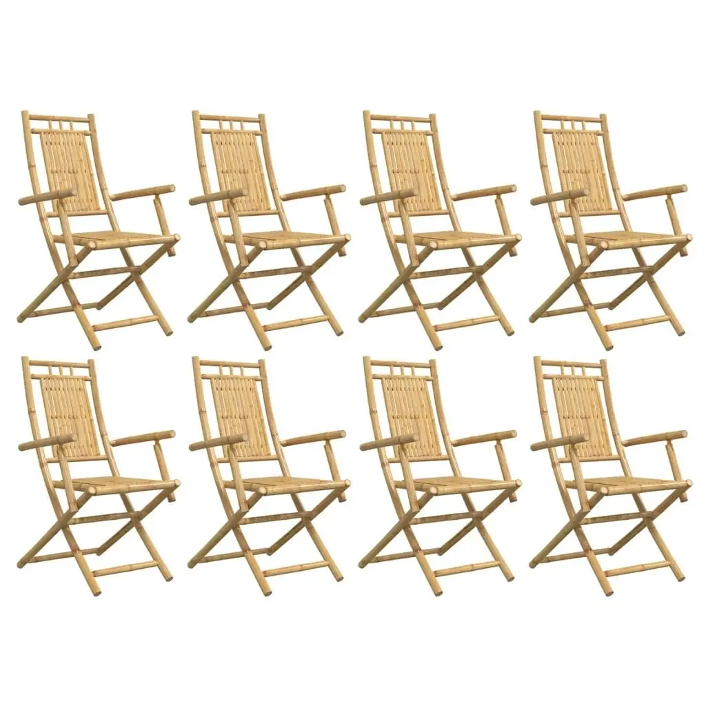 Folding Garden Chairs 8 pcs 53x66x99 cm Bamboo 3278516