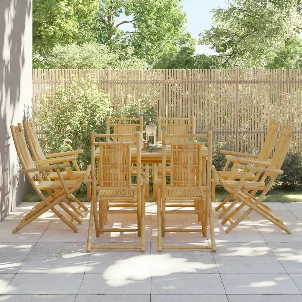 Folding Garden Chairs 8 pcs 53x66x99 cm Bamboo 3278516