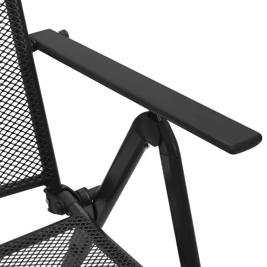 Folding Mesh Chairs 4 pcs Steel Anthracite 310153