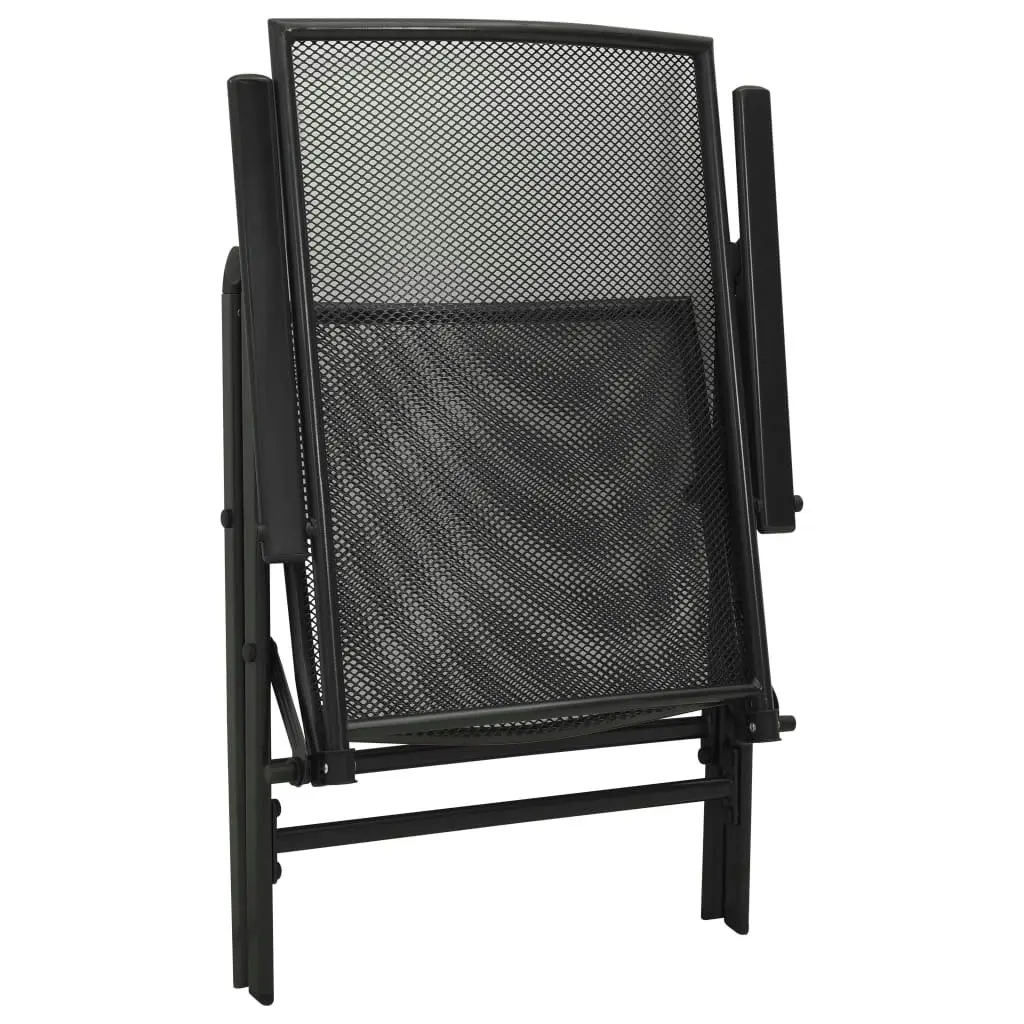 Folding Mesh Chairs 4 pcs Steel Anthracite 310153