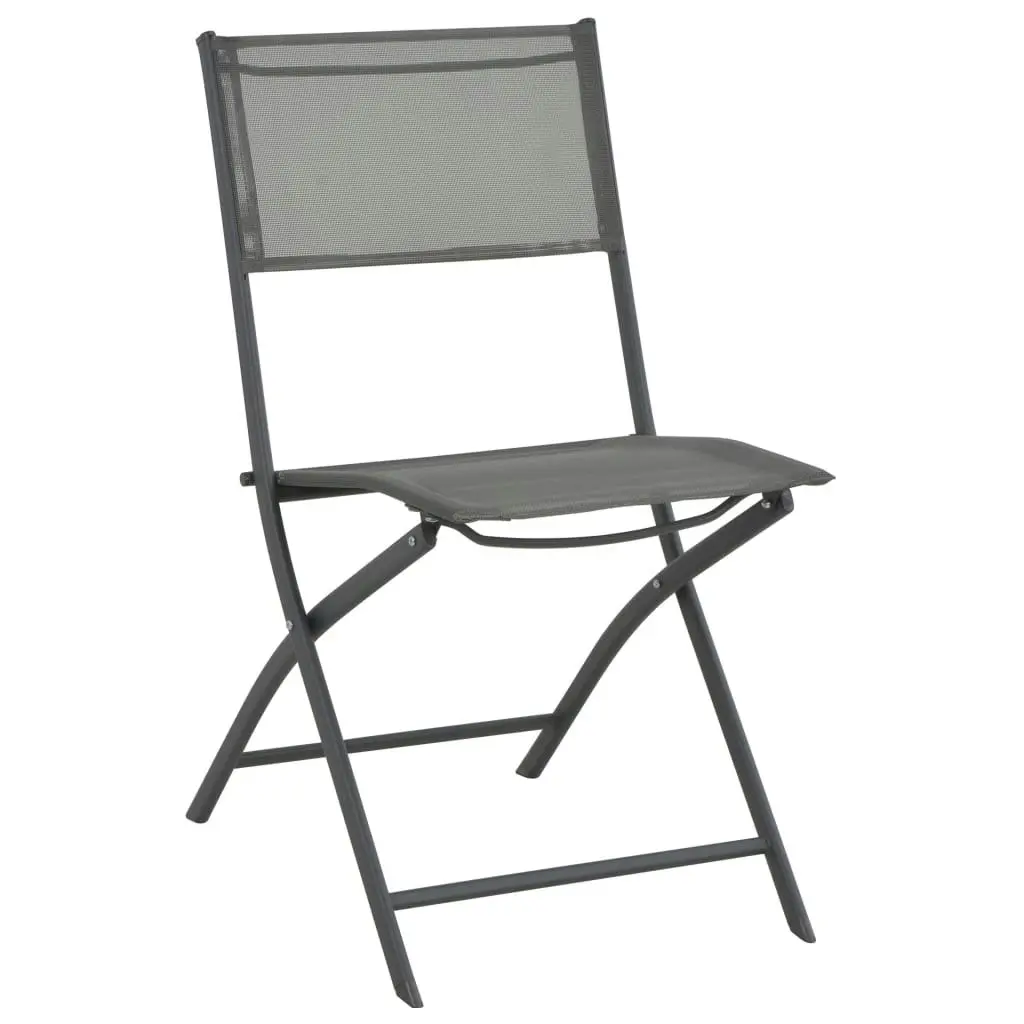 Folding Outdoor Chairs 2 pcs Steel and Textilene 44710