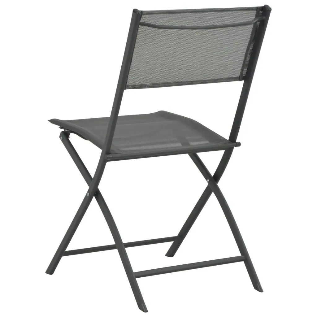 Folding Outdoor Chairs 2 pcs Steel and Textilene 44710