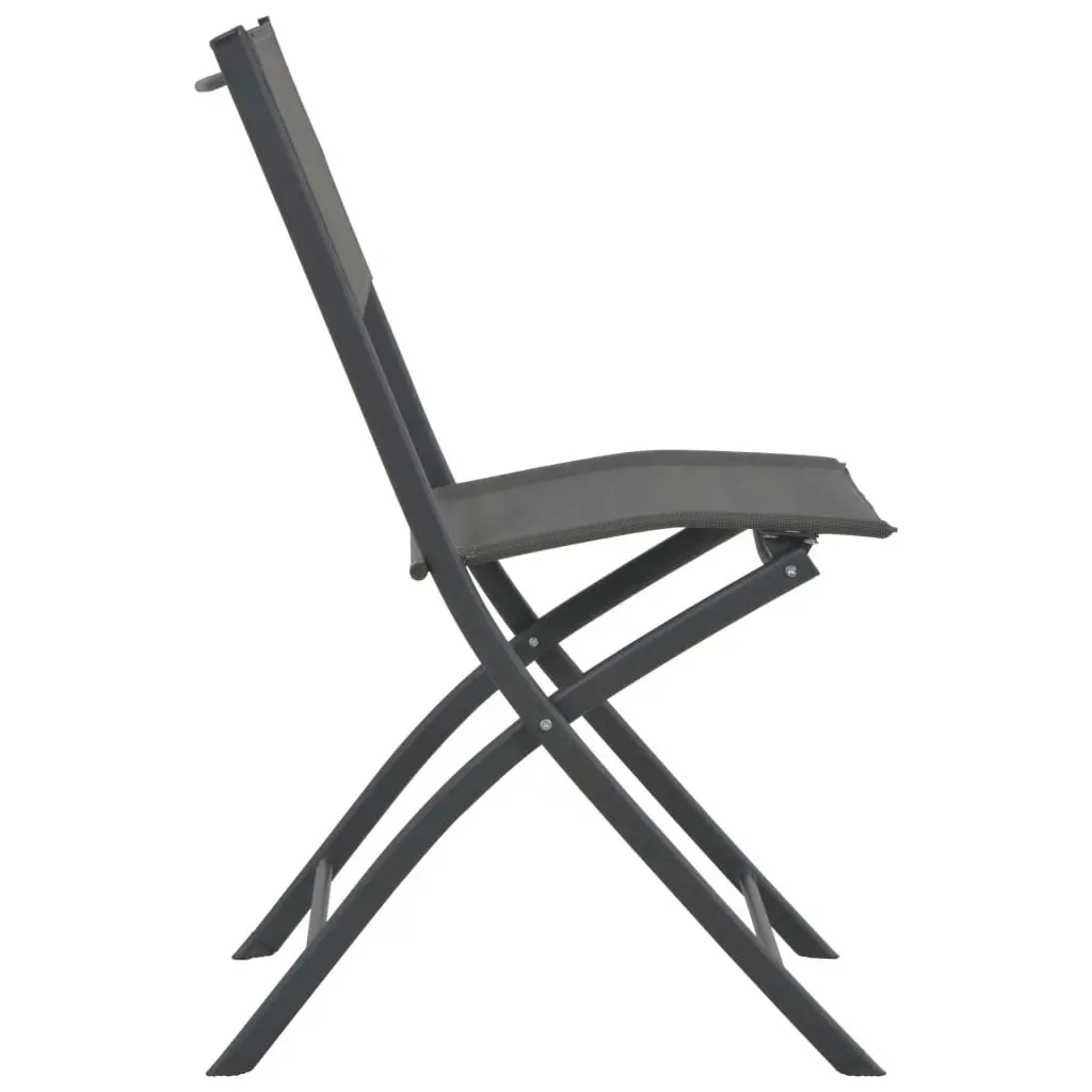 Folding Outdoor Chairs 2 pcs Steel and Textilene 44710