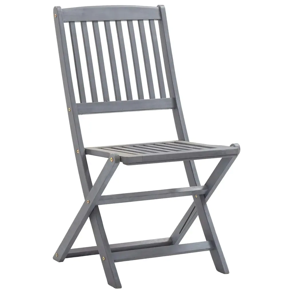 Folding Outdoor Chairs 2 pcs Solid Acacia Wood 46335