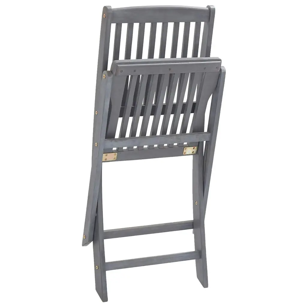 Folding Outdoor Chairs 2 pcs Solid Acacia Wood 46335