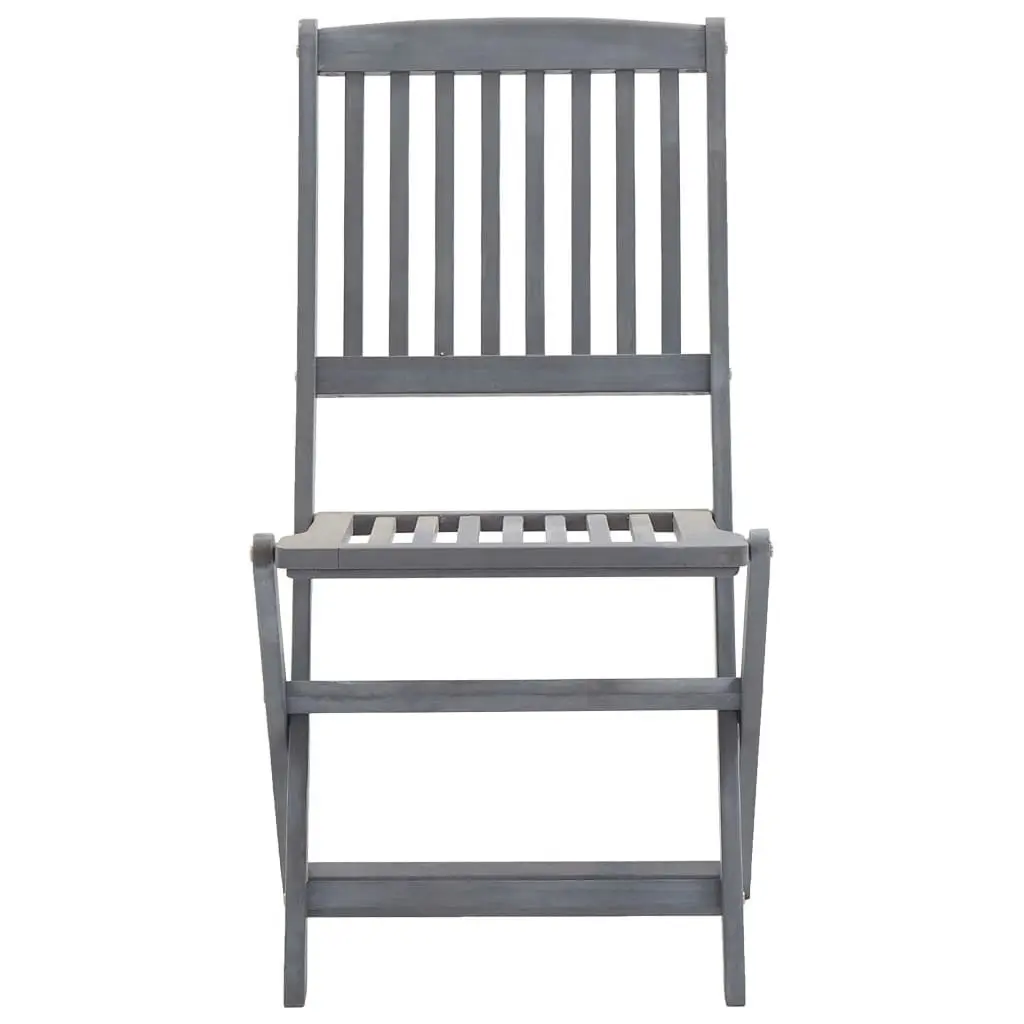 Folding Outdoor Chairs 2 pcs Solid Acacia Wood 46335