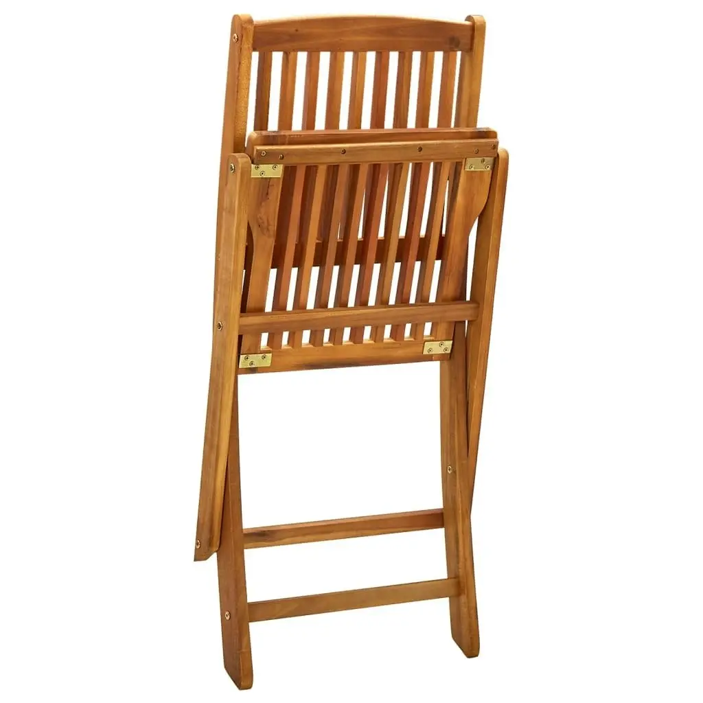 Folding Outdoor Chairs 4 pcs Solid Acacia Wood 46340