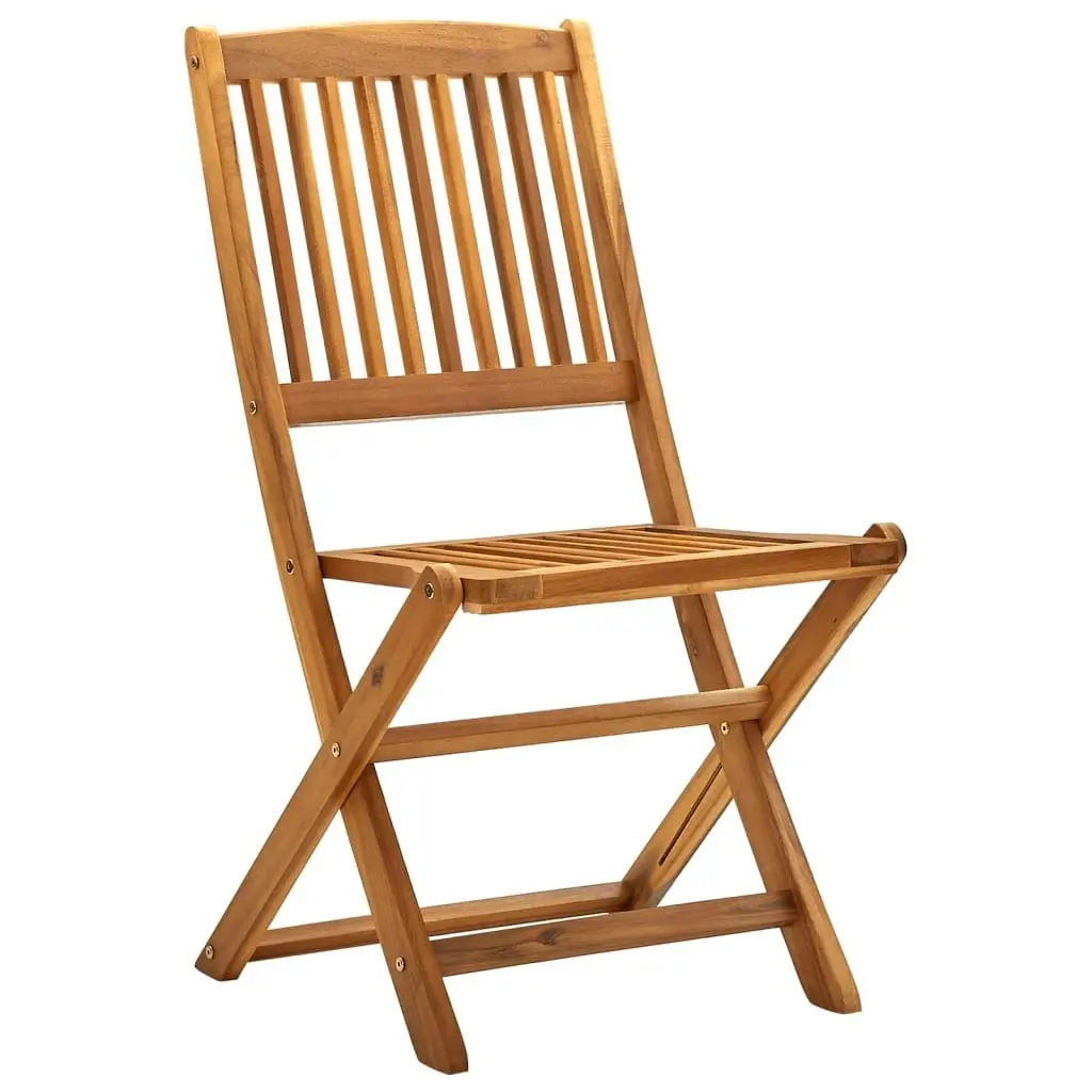 Folding Outdoor Chairs 4 pcs Solid Acacia Wood 46340