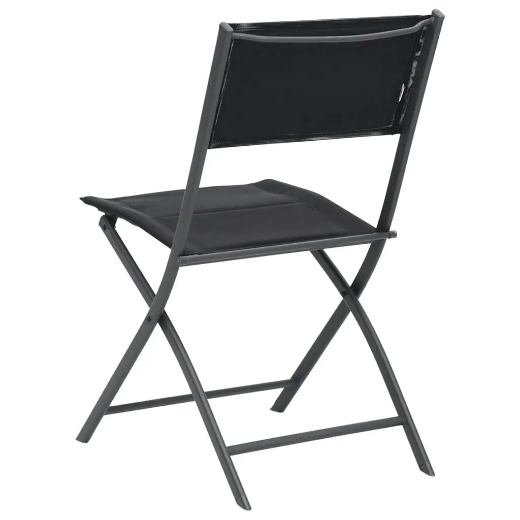 Folding Outdoor Chairs 2 pcs Steel and Textilene 313082