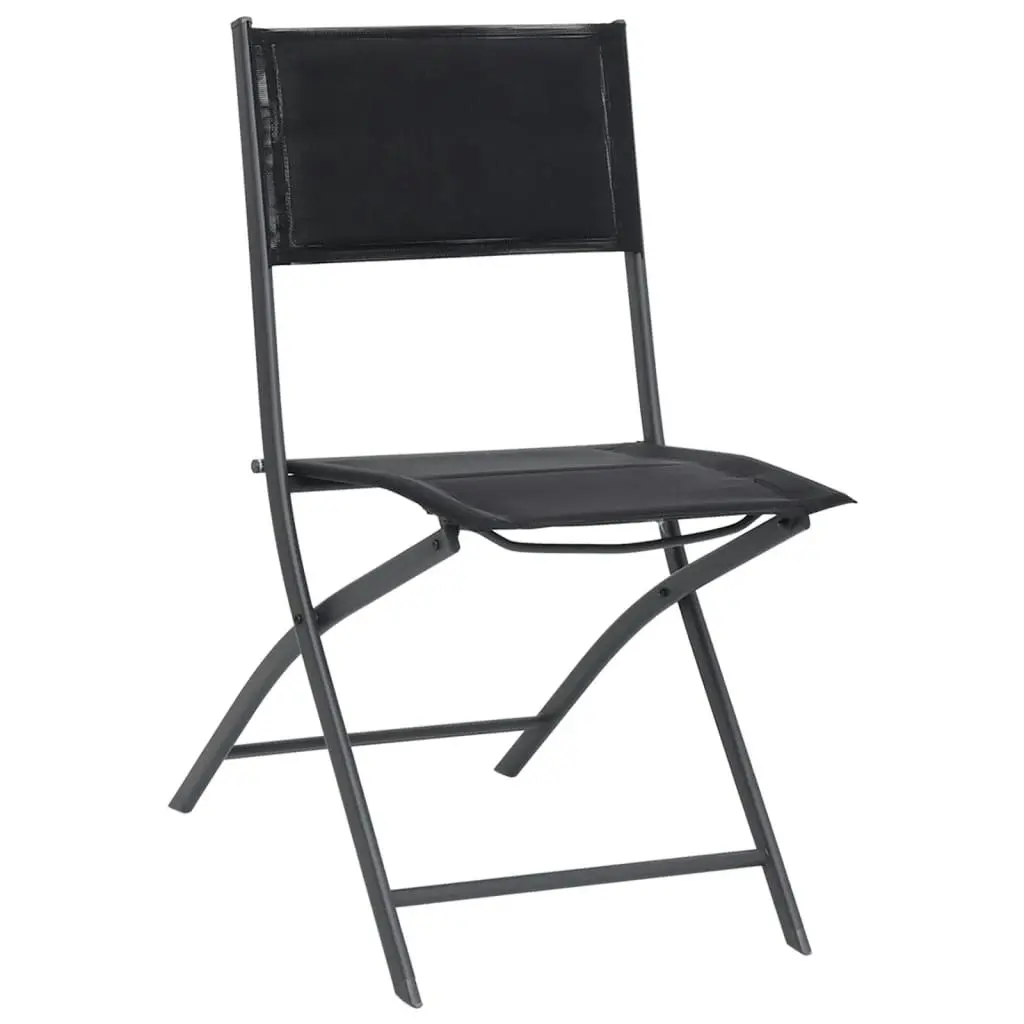 Folding Outdoor Chairs 2 pcs Steel and Textilene 313082