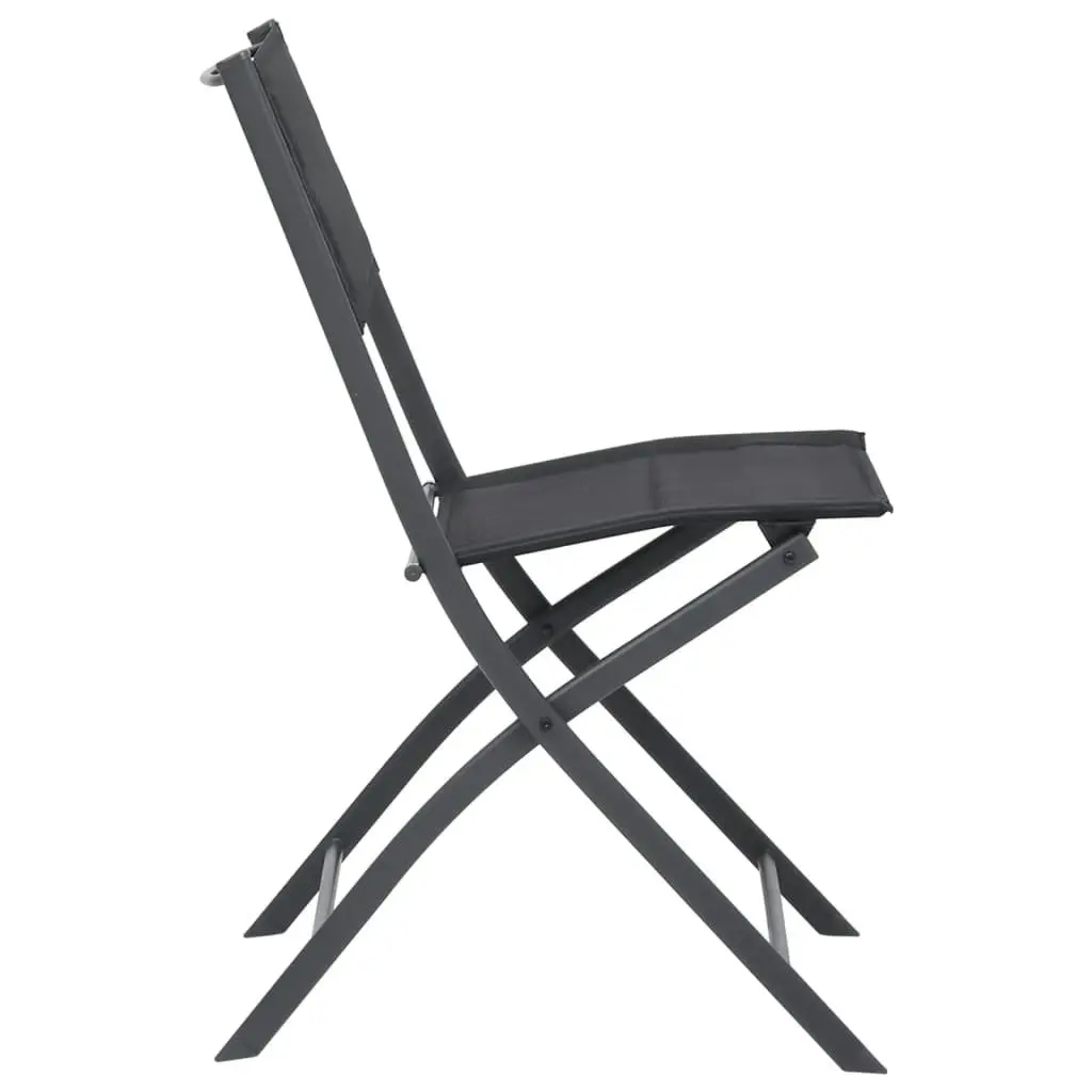 Folding Outdoor Chairs 2 pcs Steel and Textilene 313082