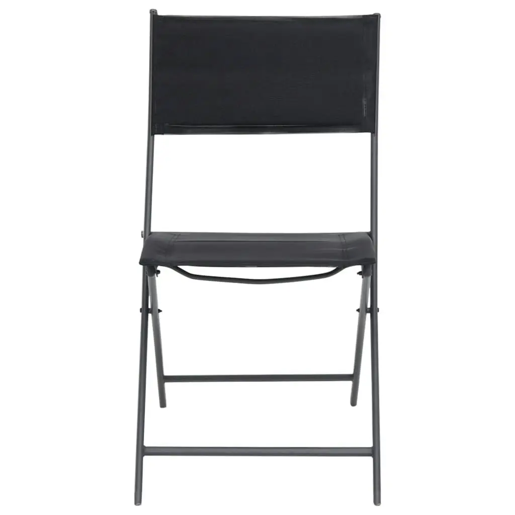 Folding Outdoor Chairs 2 pcs Steel and Textilene 313082