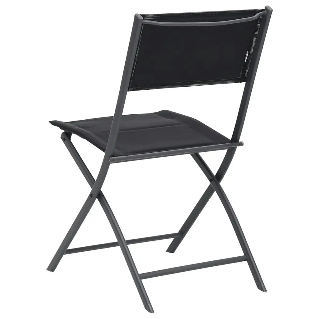 Folding Outdoor Chairs 4 pcs Steel and Textilene 313083