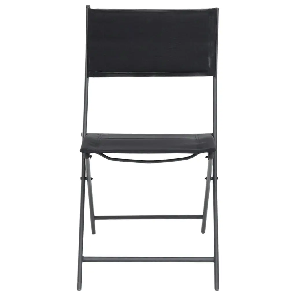 Folding Outdoor Chairs 4 pcs Steel and Textilene 313083