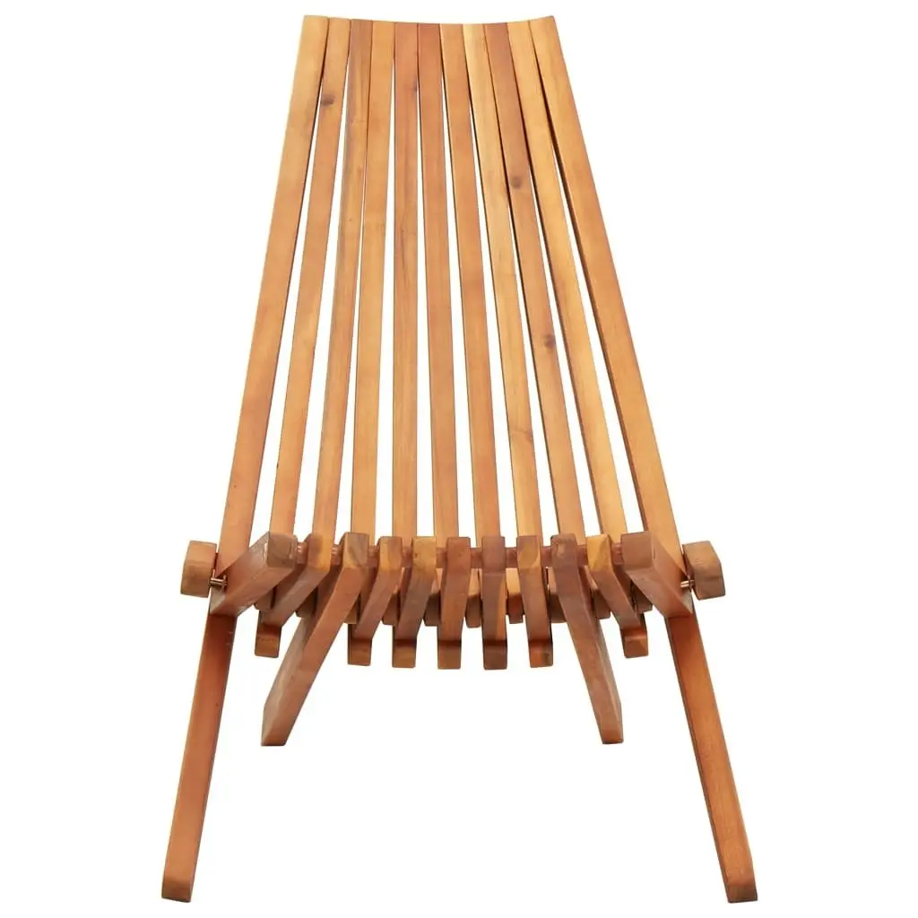 Folding Outdoor Lounge Chair Solid Acacia Wood 45974