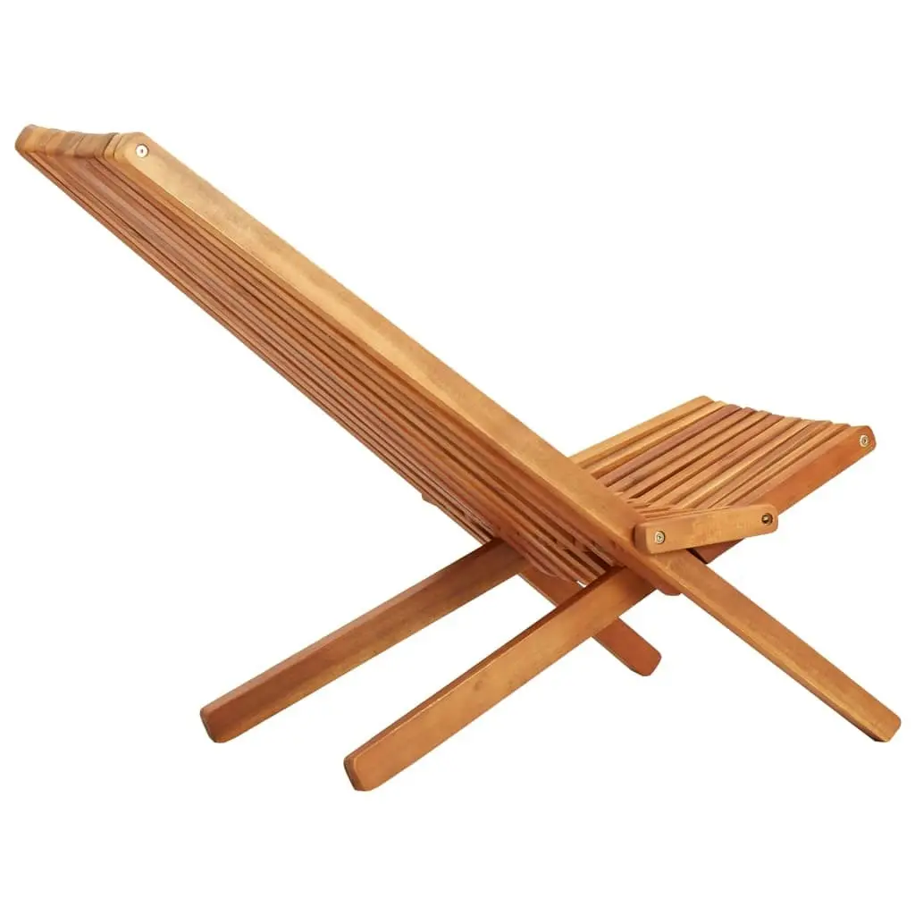 Folding Outdoor Lounge Chair Solid Acacia Wood 45974