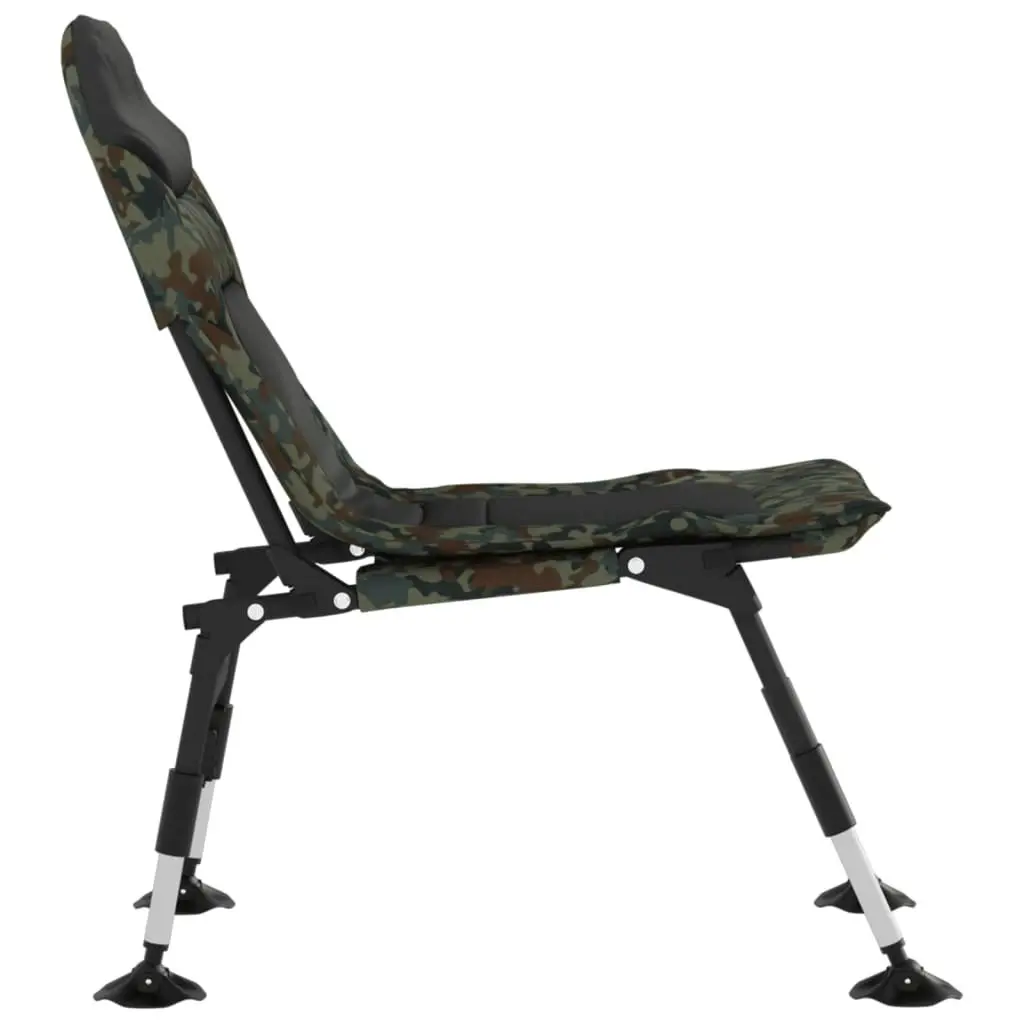 Fishing Chair with Adjustable Mud Legs Foldable Camouflage 4006415