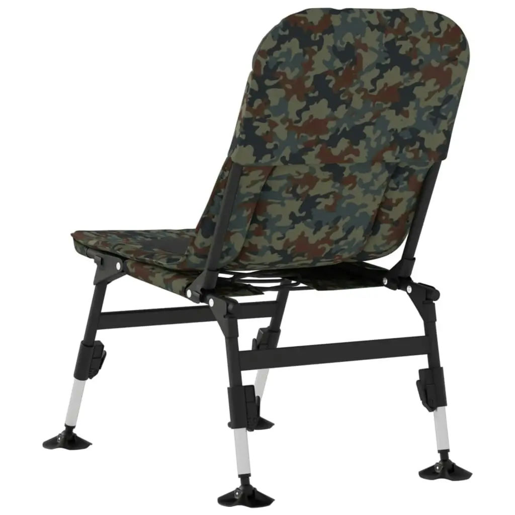 Fishing Chair with Adjustable Mud Legs Foldable Camouflage 4006415