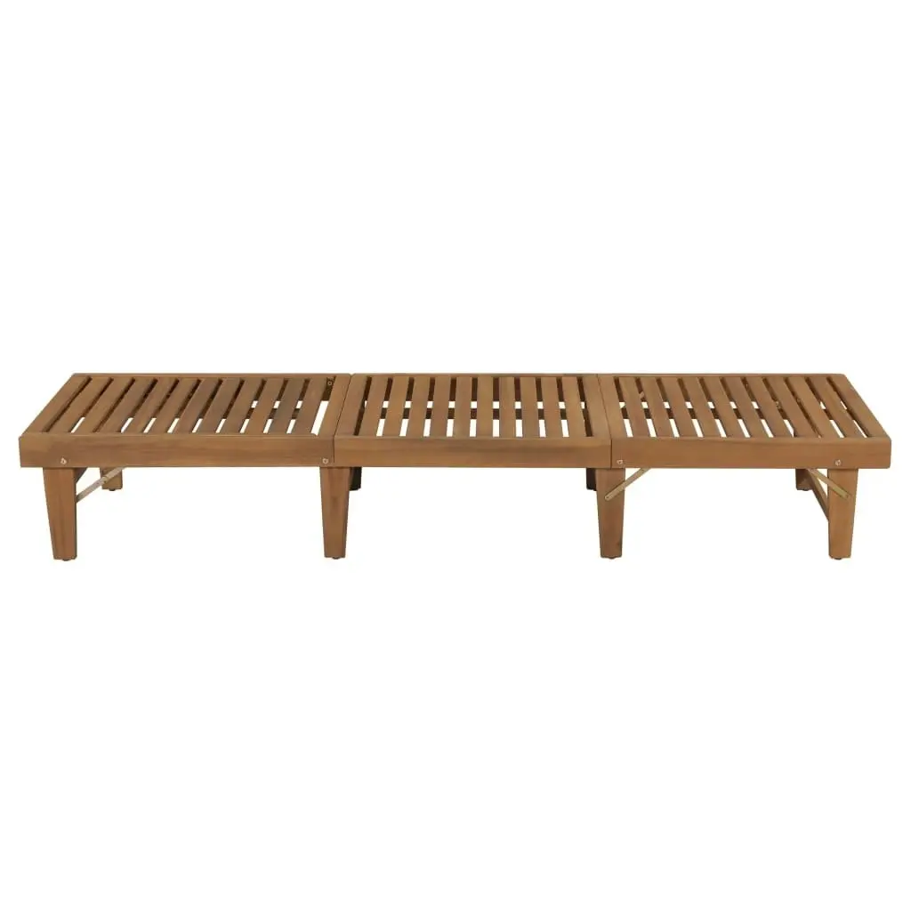 Folding Sun Lounger Solid Acacia Wood 44253