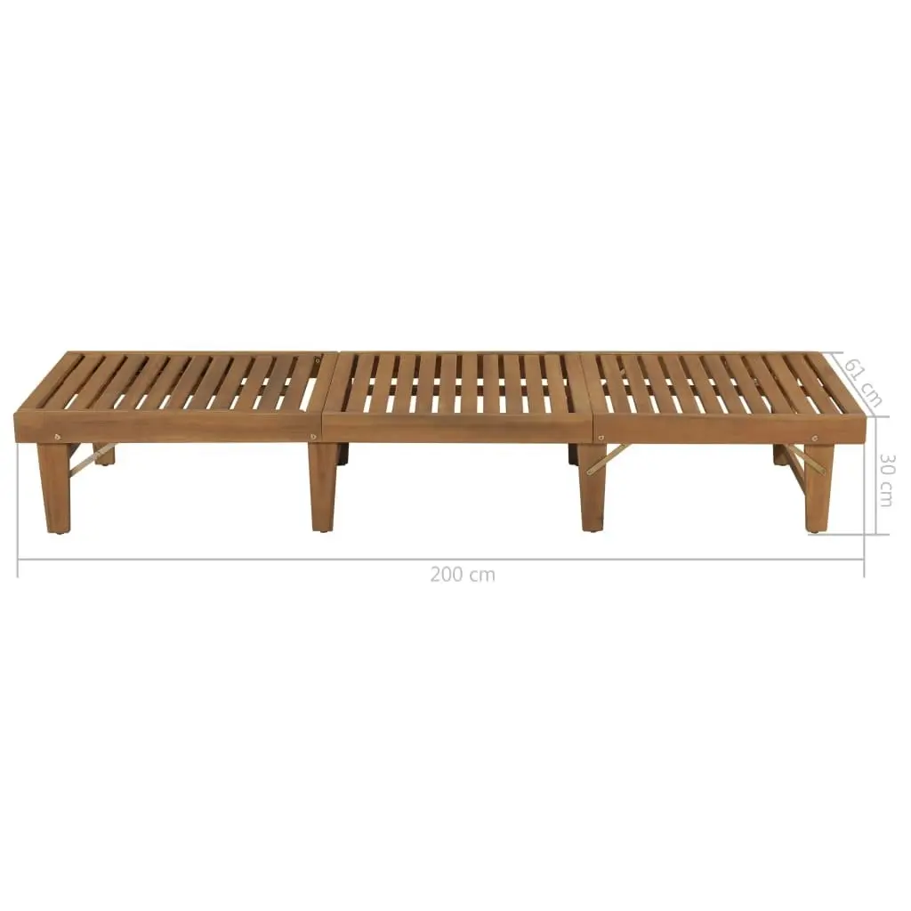 Folding Sun Lounger Solid Acacia Wood 44253