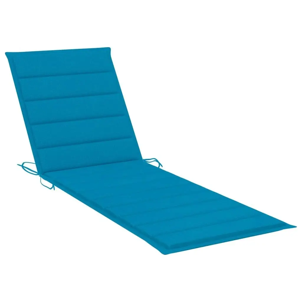 Folding Sun Lounger with Cushion Solid Acacia Wood 3064168