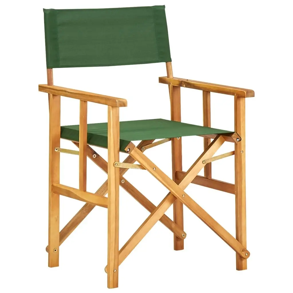 Director's Chairs 2 pcs Solid Acacia Wood Green 45949