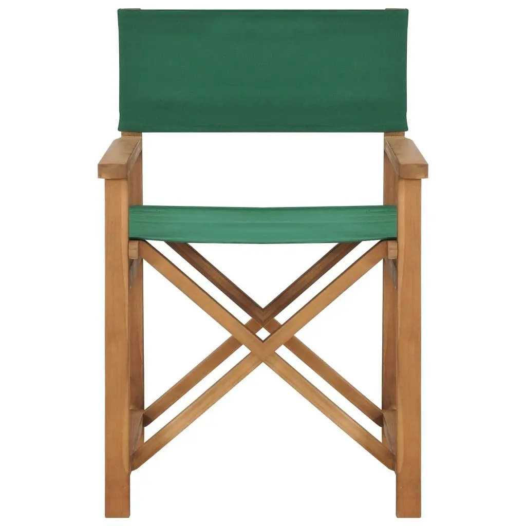 Director's Chairs 2 pcs Solid Wood Teak Green 3143631