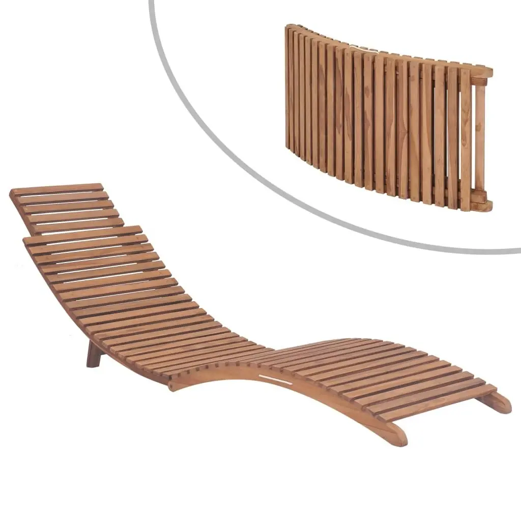 Folding Sun Loungers 2 pcs Solid Teak Wood 3073170