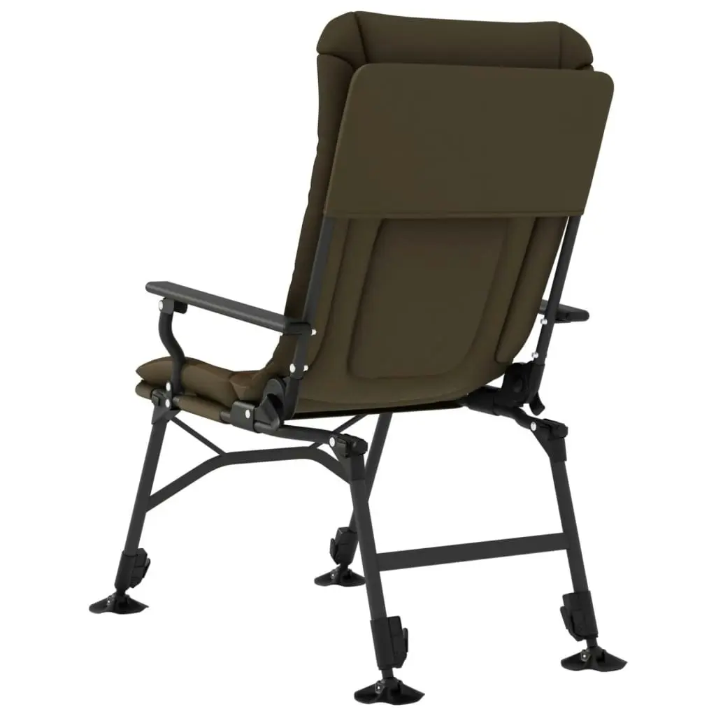 Fishing Chair with Armrest Foldable Taupe 4006419