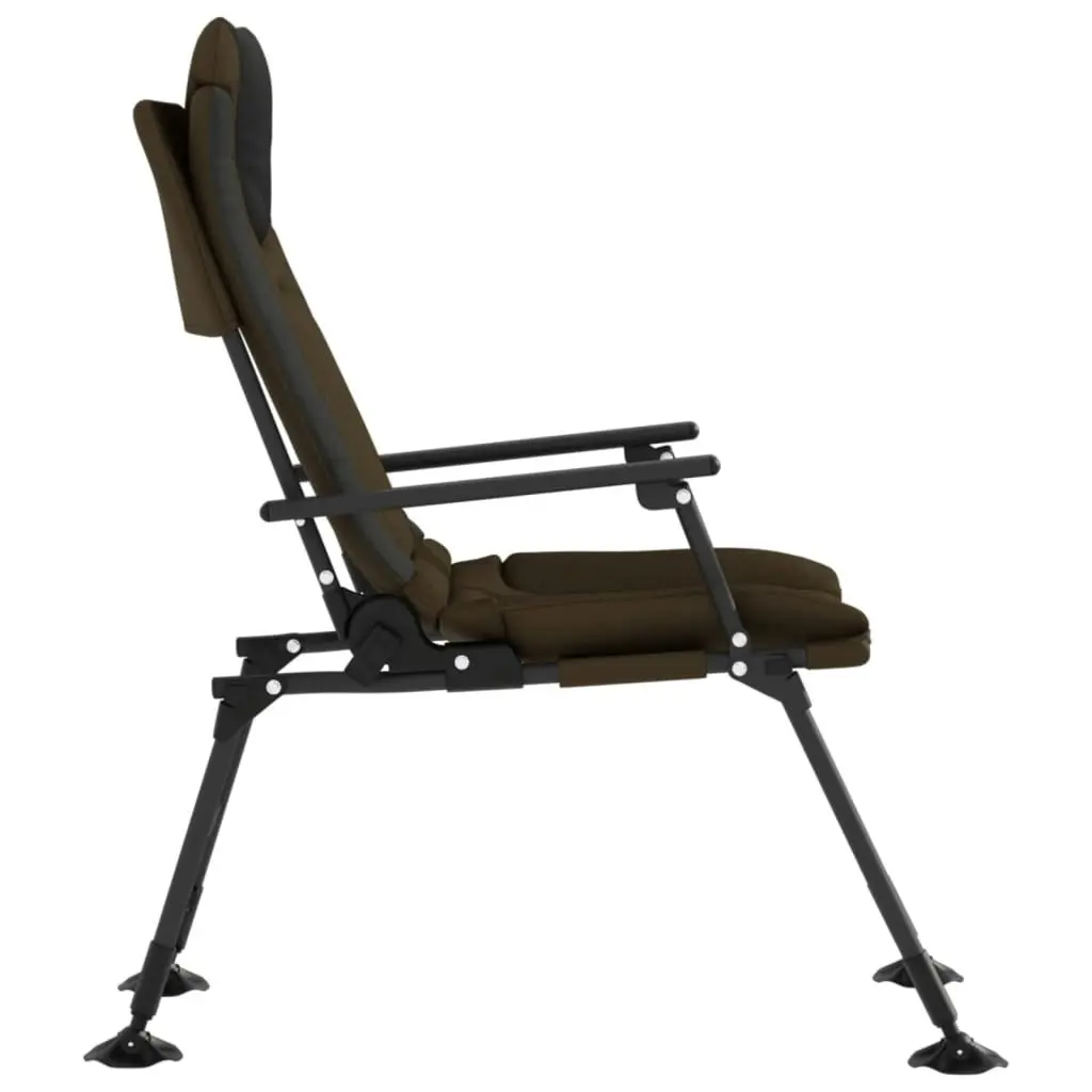 Fishing Chair with Armrest Foldable Taupe 4006419