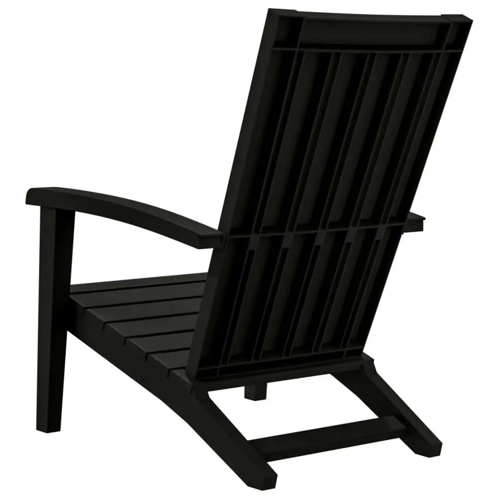 Garden Adirondack Chair Black Polypropylene 364165