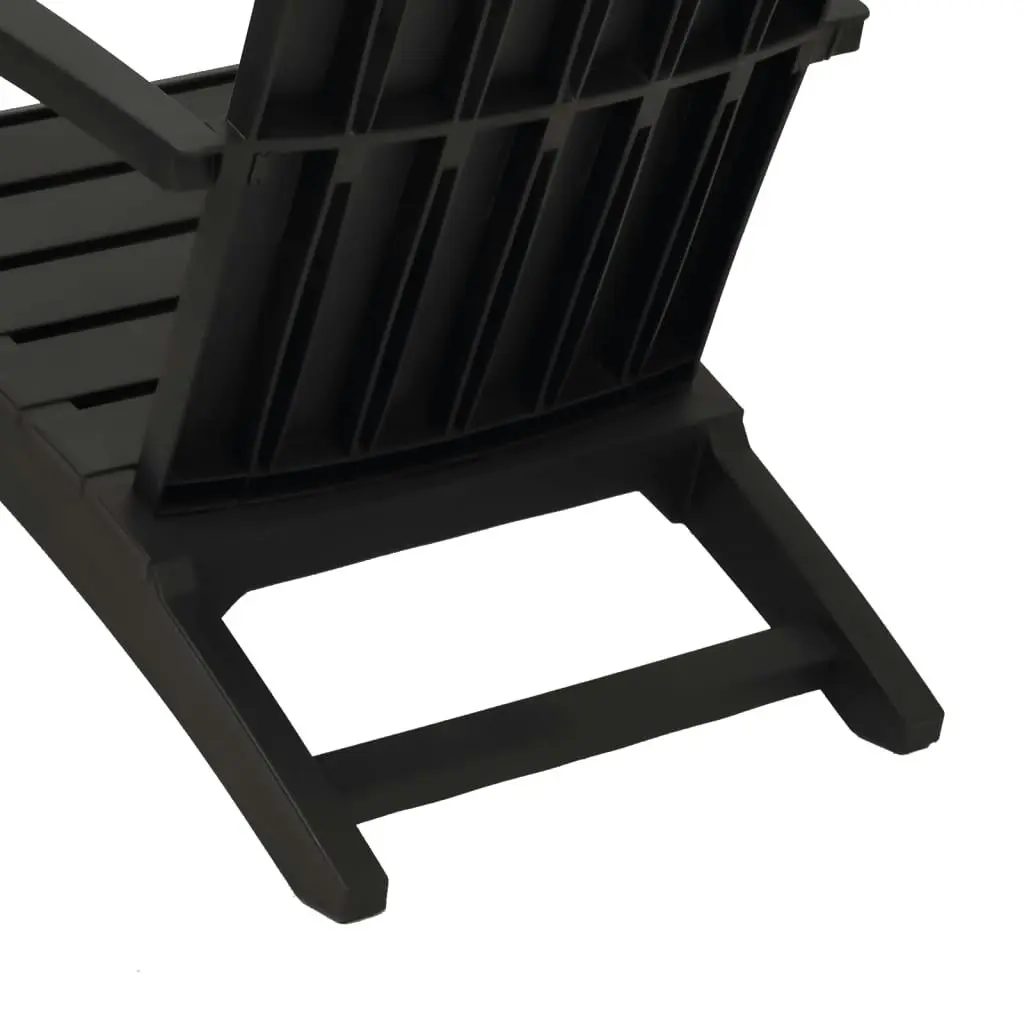 Garden Adirondack Chair Black Polypropylene 364165