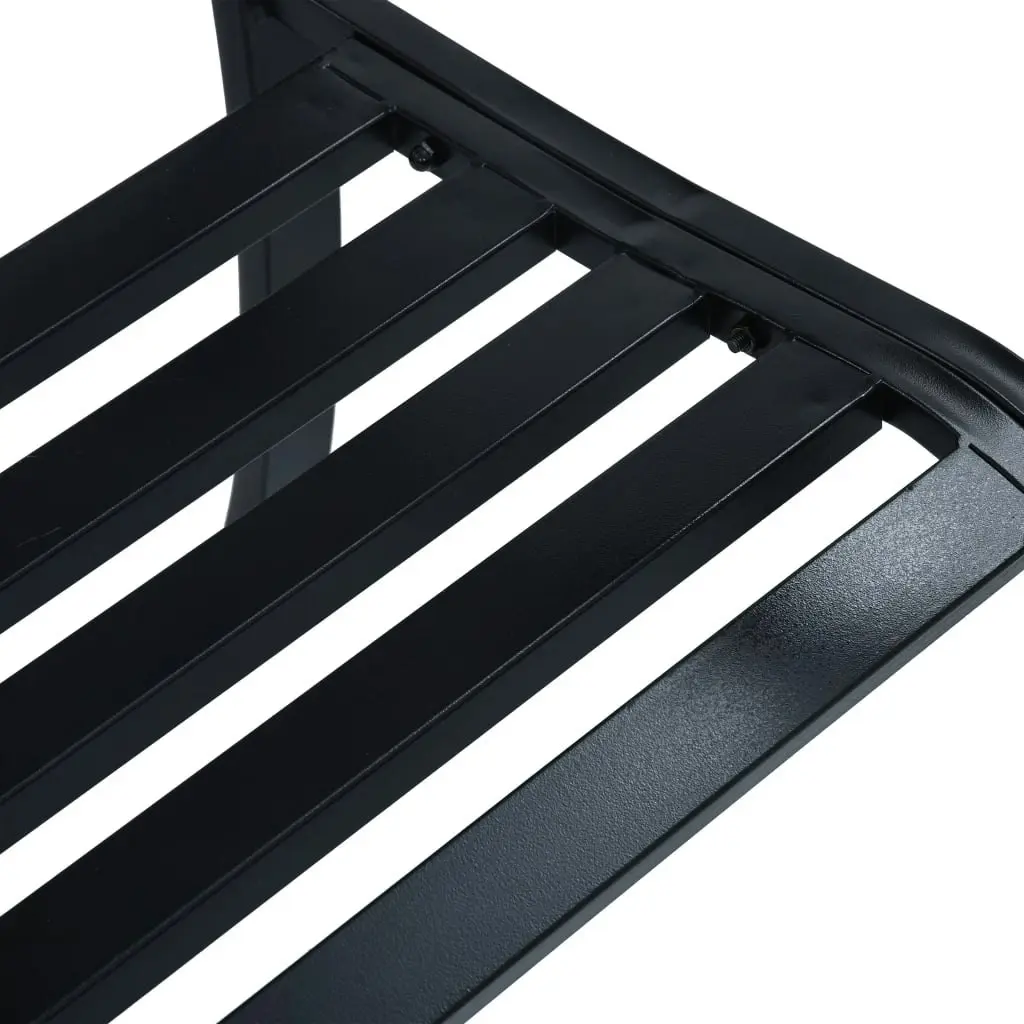 Garden Bench 125 cm Black Steel 47943