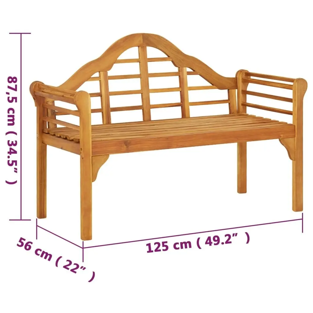 Garden Bench 125 cm Solid Wood Acacia 318550