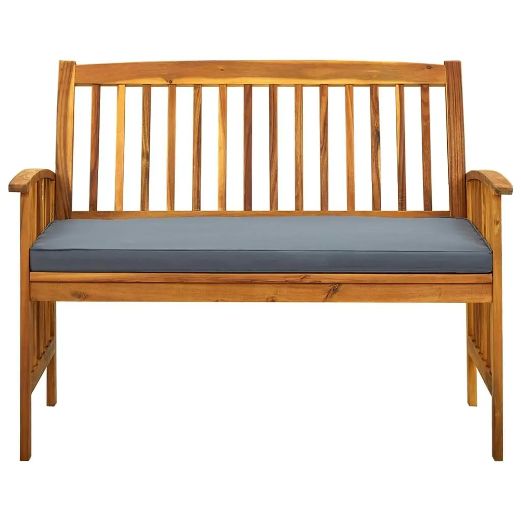 Garden Bench with Cushion 119 cm Solid Acacia Wood 312133