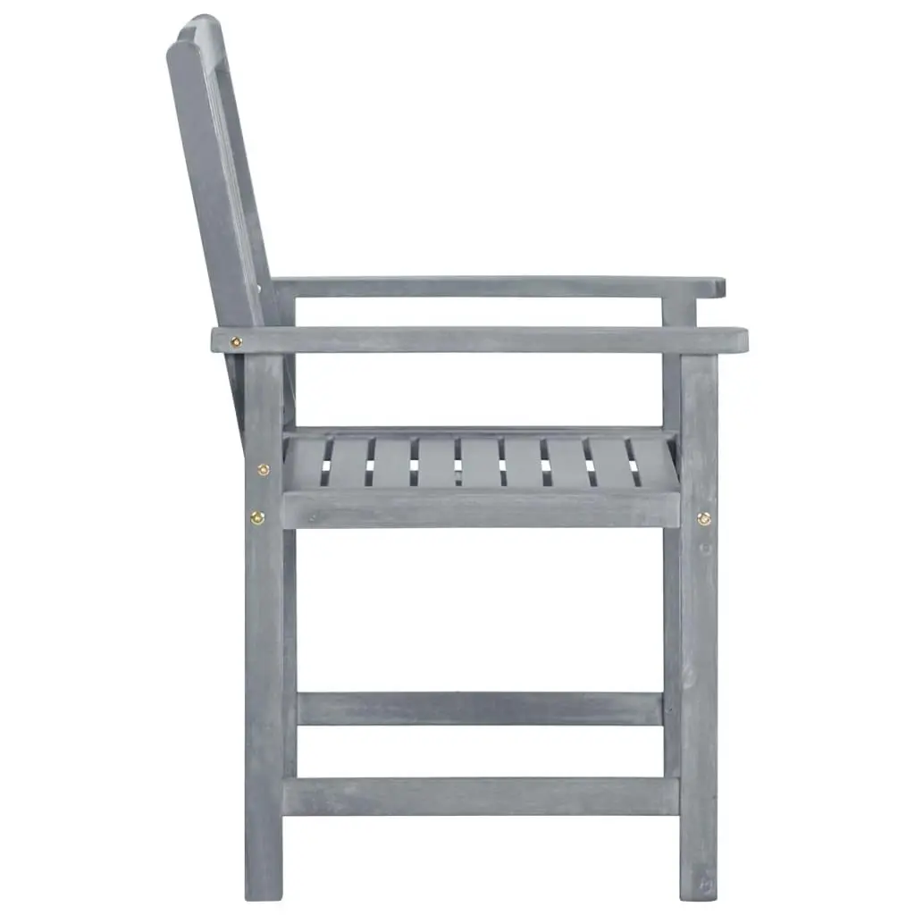 Garden Chairs 2 pcs Grey Solid Acacia Wood 45944