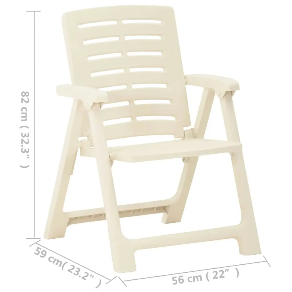 Garden Chairs 4 pcs Plastic White 315839