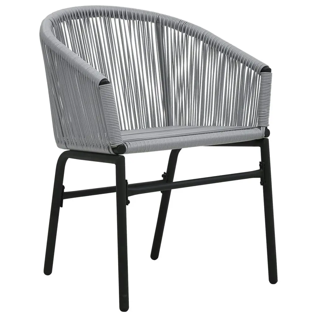 Garden Chairs 2 pcs Anthracite PE Rattan 48137