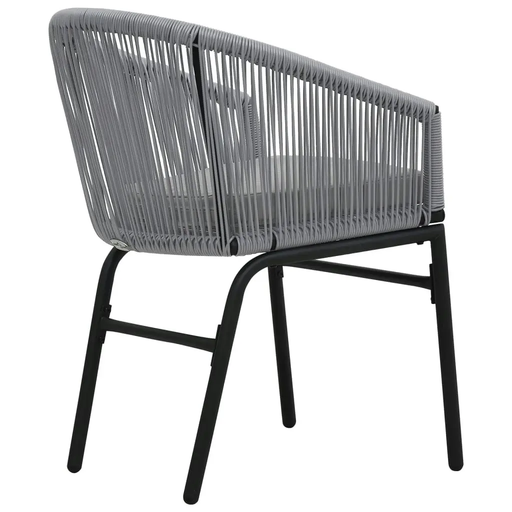 Garden Chairs 2 pcs Anthracite PE Rattan 48137