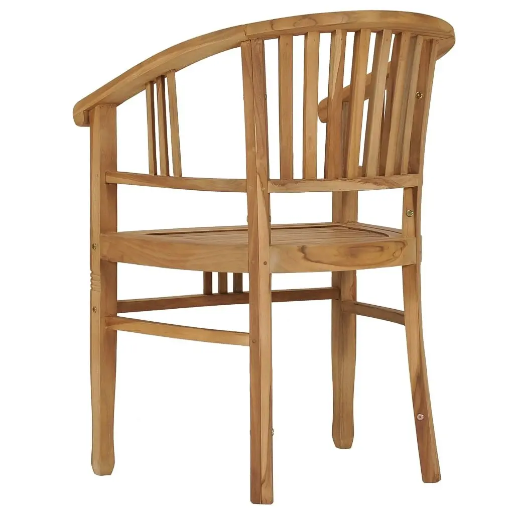 Garden Chairs 2 pcs Solid Teak Wood 49429