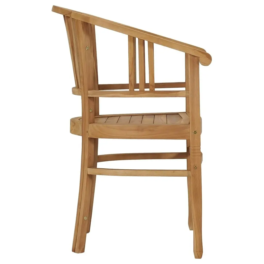 Garden Chairs 2 pcs Solid Teak Wood 49429