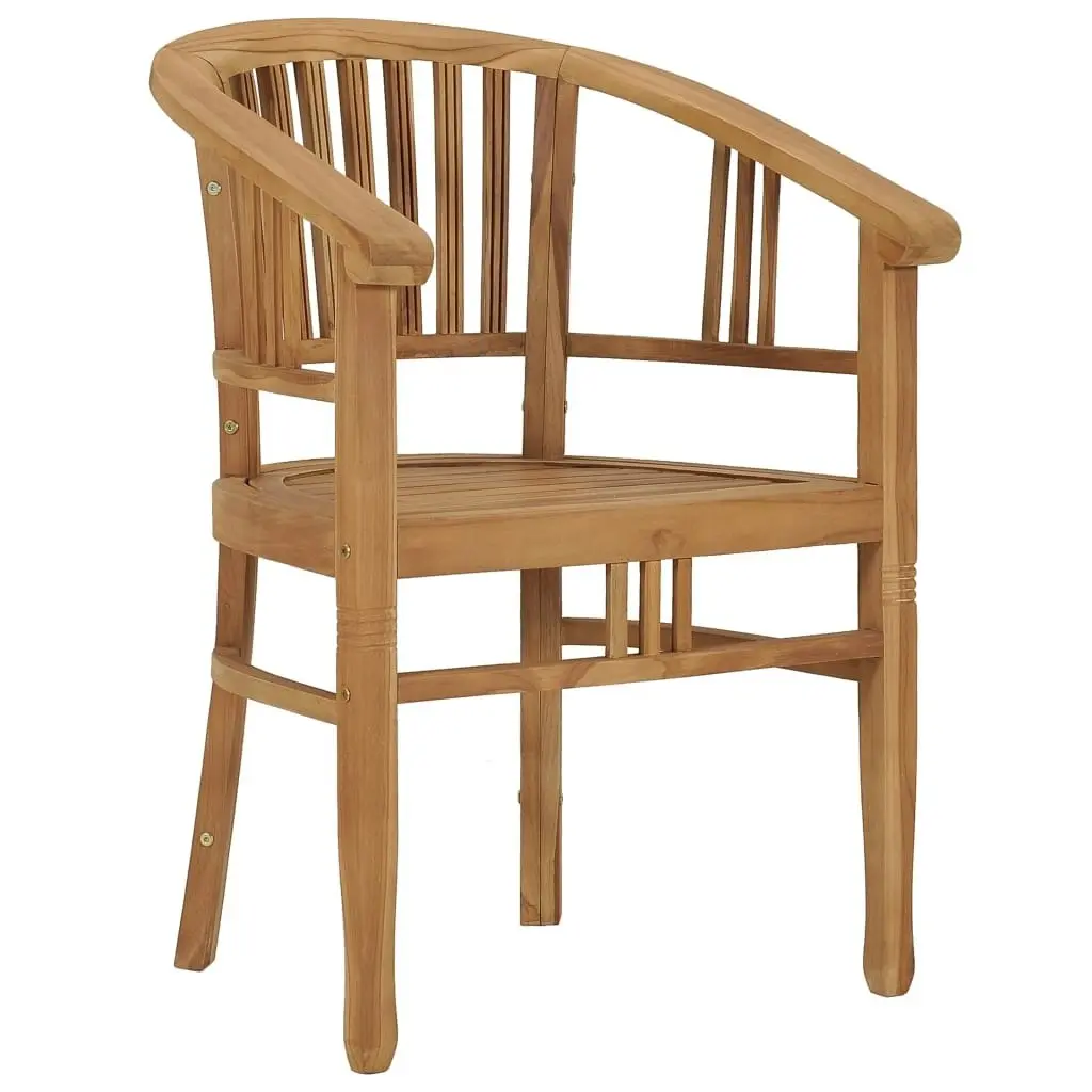 Garden Chairs 2 pcs Solid Teak Wood 49429