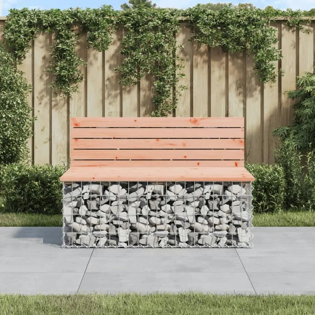 Garden Bench Gabion Design 103x70x65 cm Solid Wood Douglas 834375