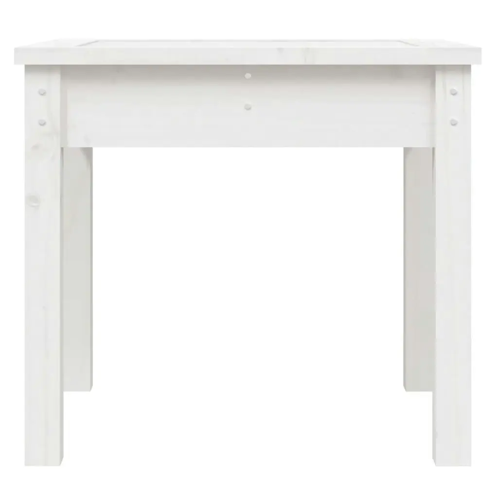 Garden Bench White 50x44x45 cm Solid Wood Pine 823991