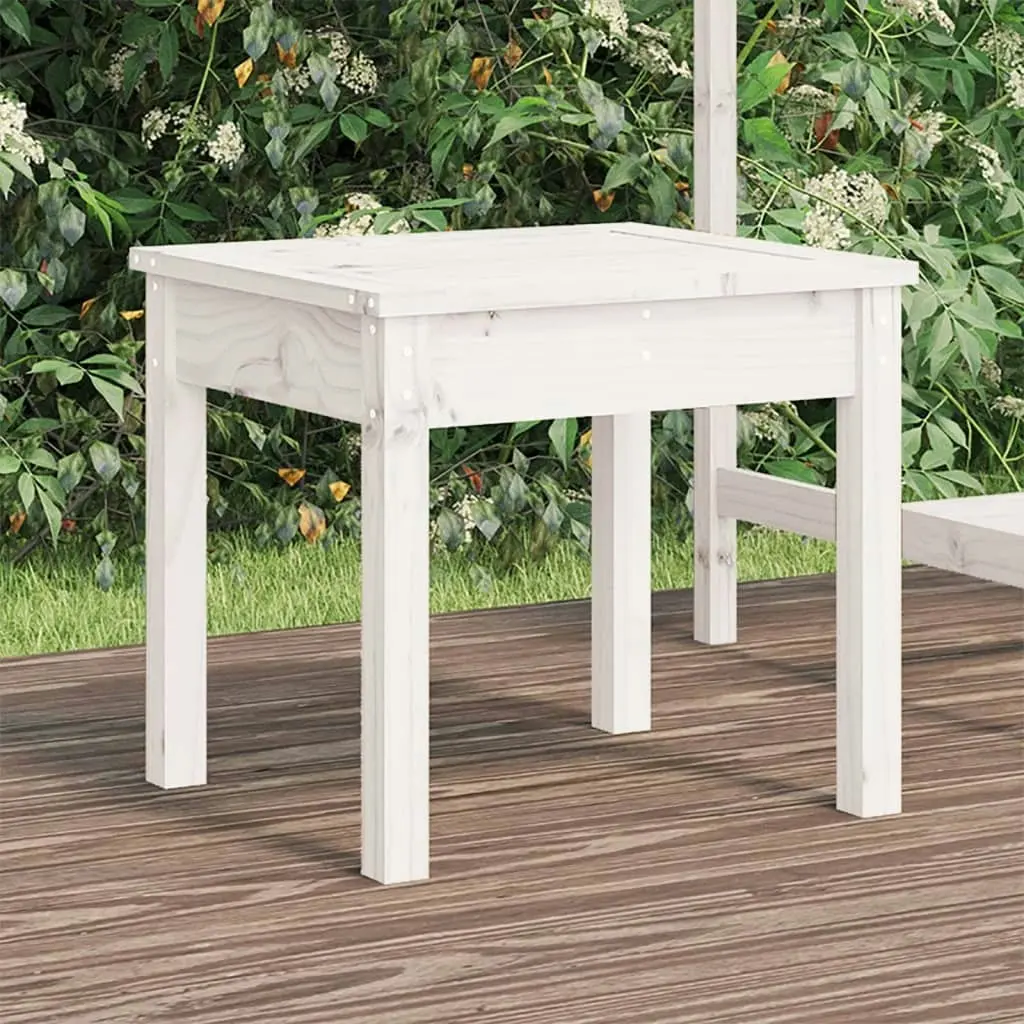 Garden Bench White 50x44x45 cm Solid Wood Pine 823991