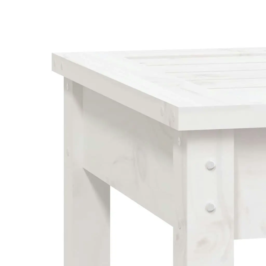 Garden Bench White 50x44x45 cm Solid Wood Pine 823991