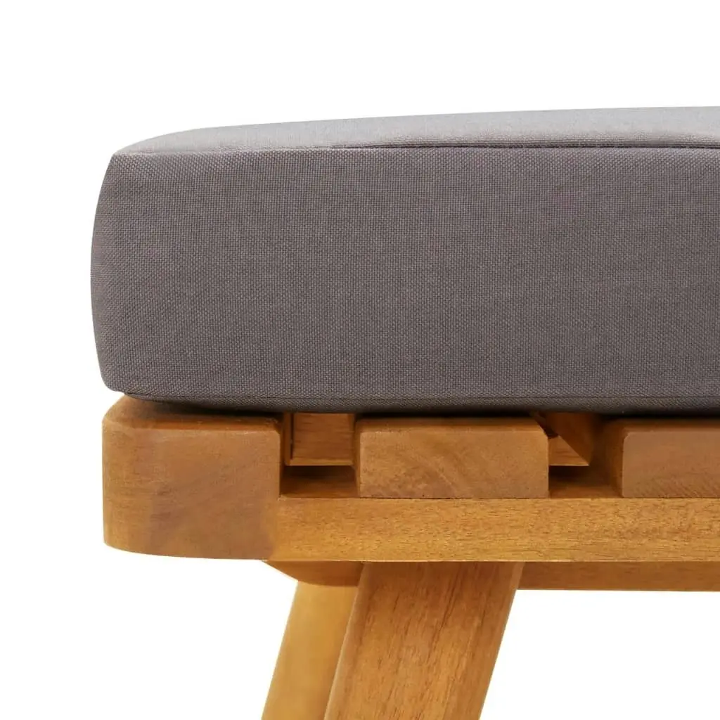 Garden Footstool with Cushion 60x60x29 cm Solid Acacia Wood 46674