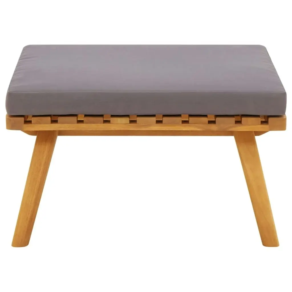 Garden Footstool with Cushion 60x60x29 cm Solid Acacia Wood 46674