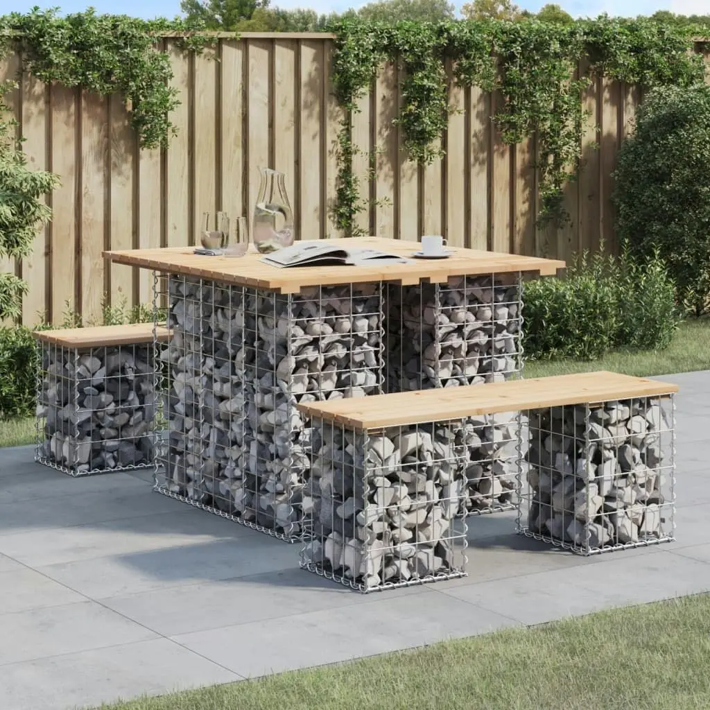 Garden Bench Gabion Design 100x102x72 cm Solid Wood Pine 834368