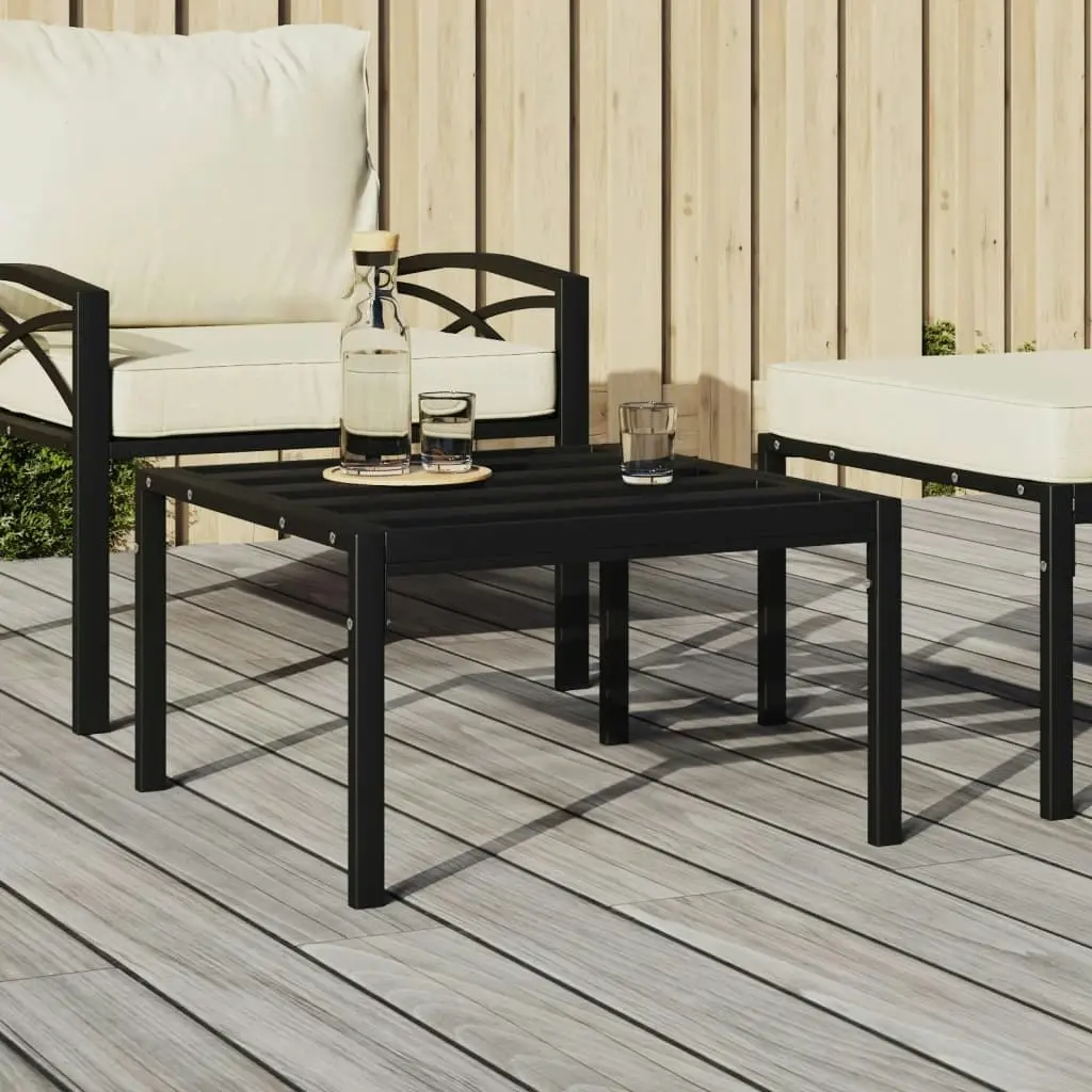 Garden Coffee Table Black 60x60x35 cm Steel 362726